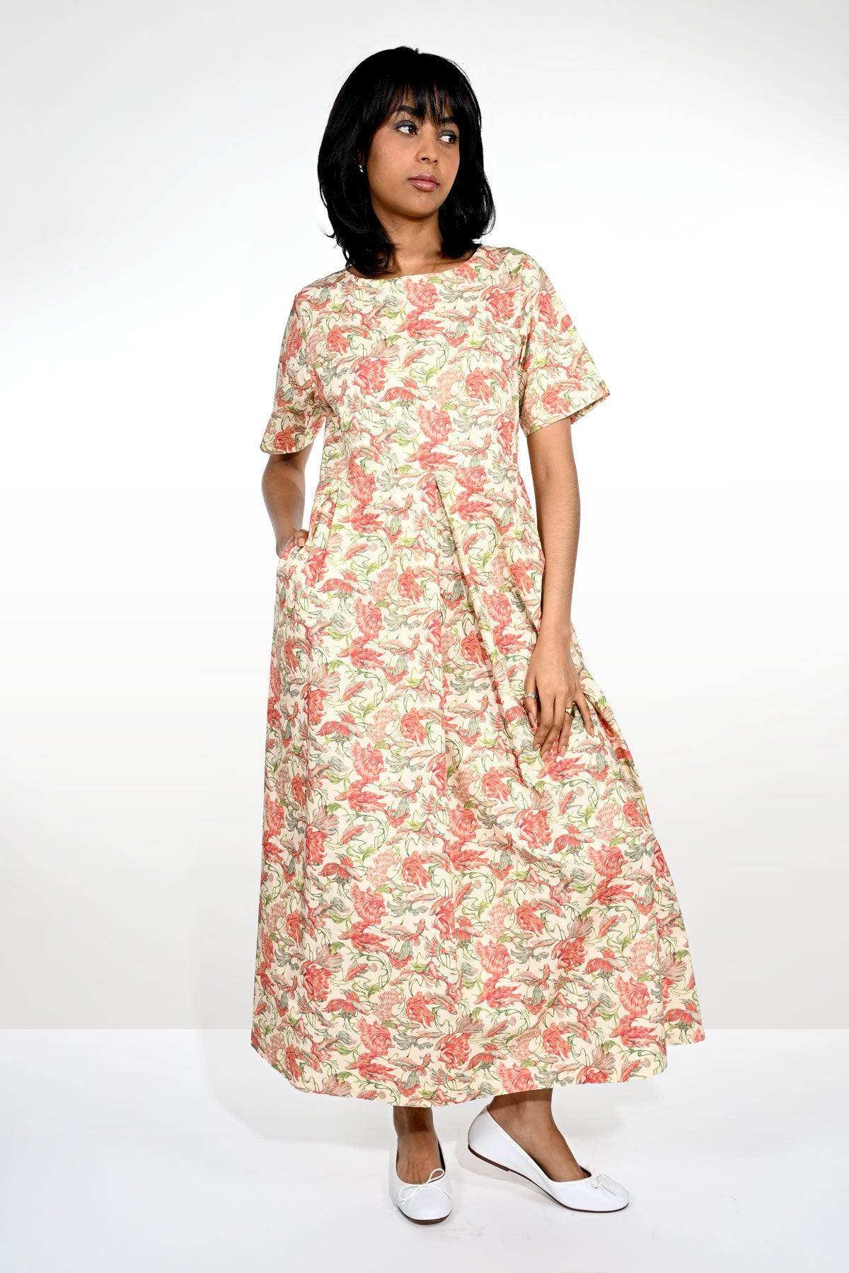 Dress in organic cotton poplin