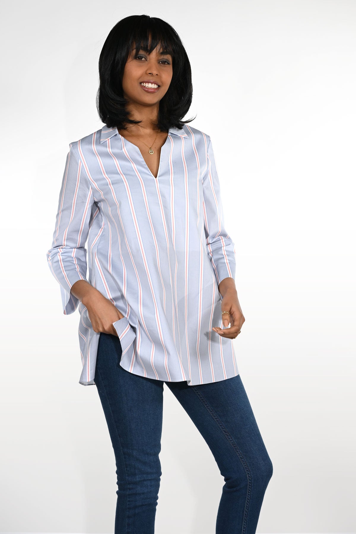 Striped cotton shirt