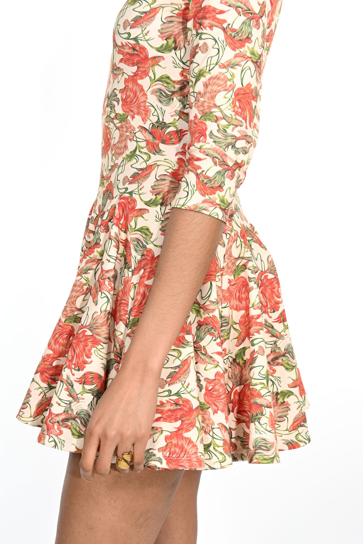 Organic cotton jersey mini dress