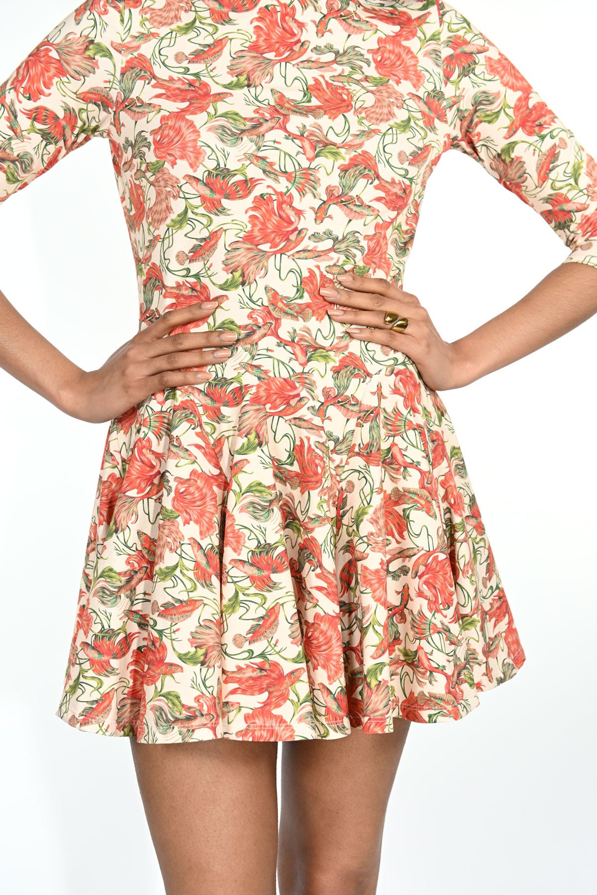 Organic cotton jersey mini dress