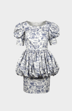 Toile de Jouy cotton Bubble dress
