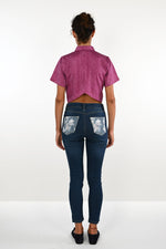 Fuchsia cotton short shirt