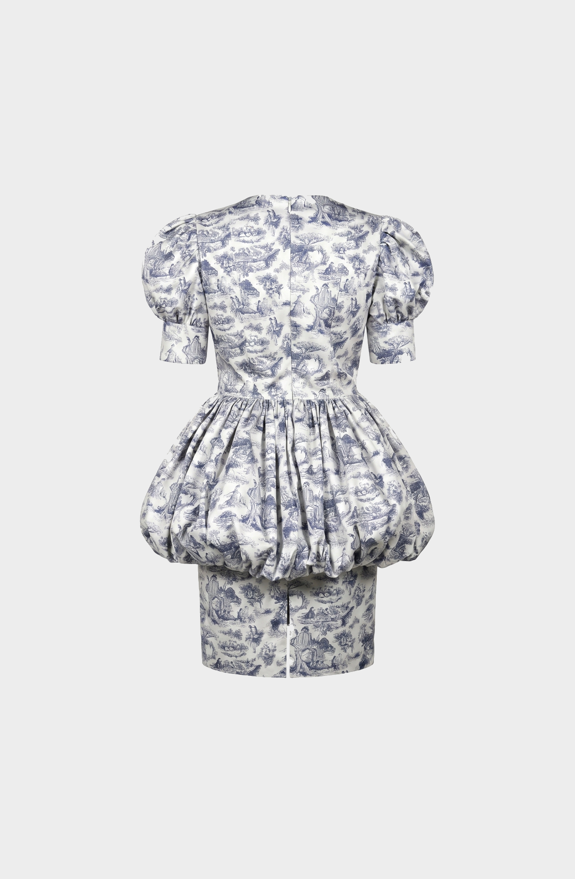 Toile de Jouy cotton Bubble dress