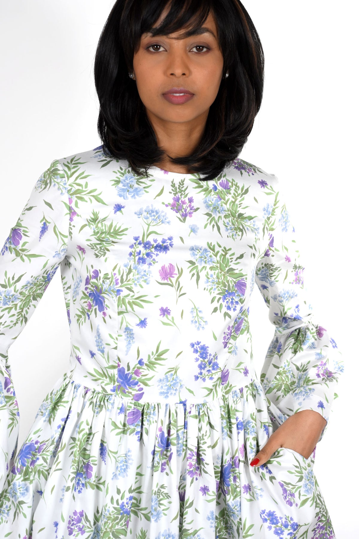 Spring short cotton dress