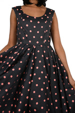 Midi dress with polka