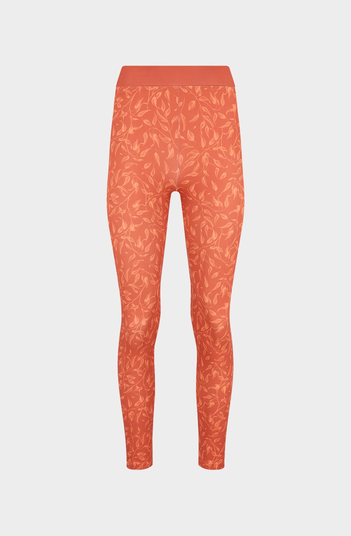 Orange leaf leggings