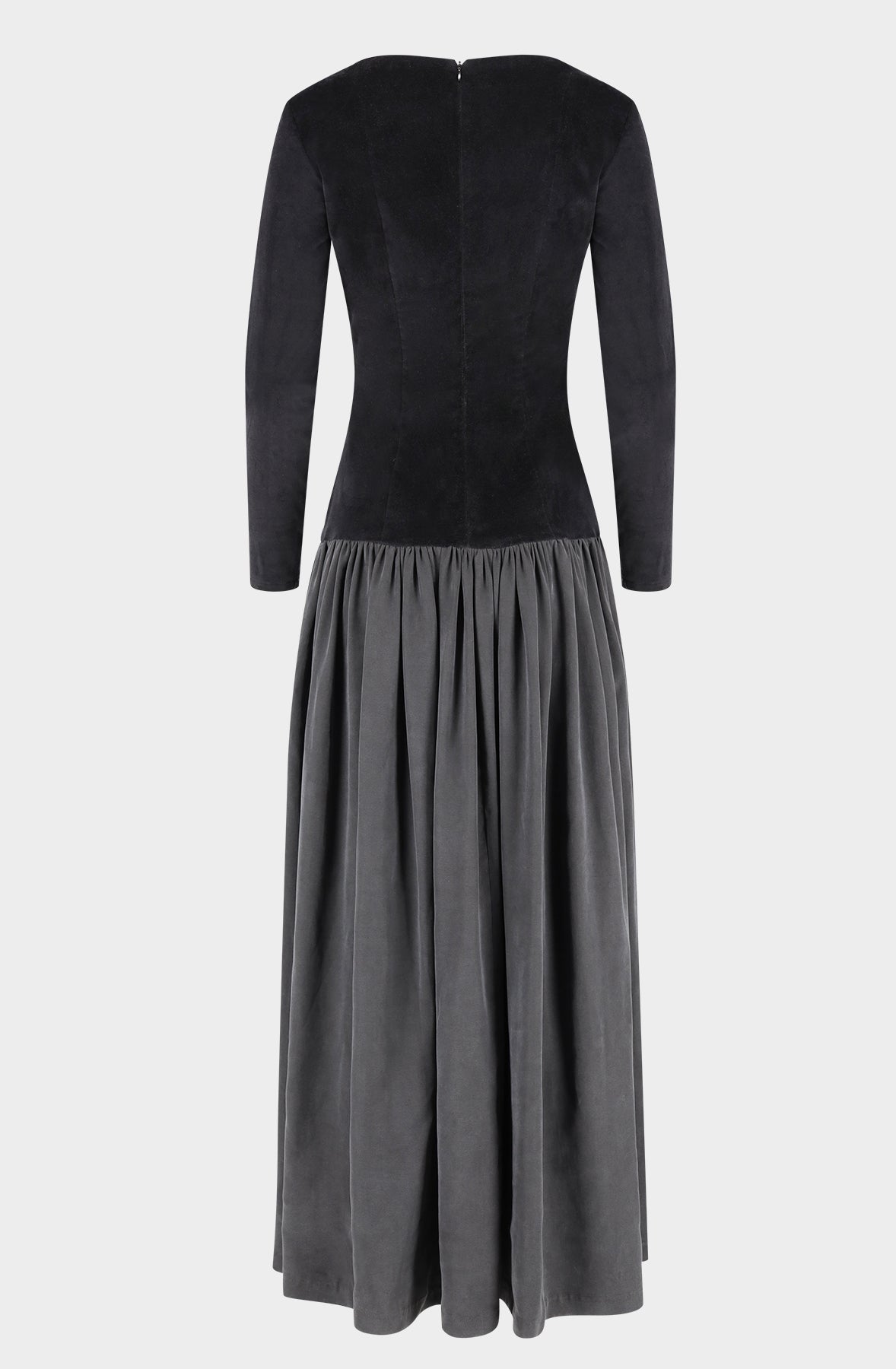 Long dress in velour and Tencel®