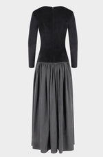 Long dress in velour and Tencel®