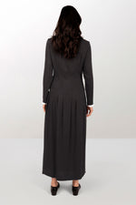 Viscose long dress with lace