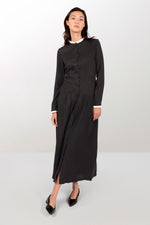 Viscose long dress with lace