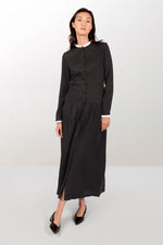 Viscose long dress with lace