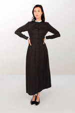 Viscose long dress with lace