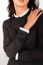 Viscose long dress with lace