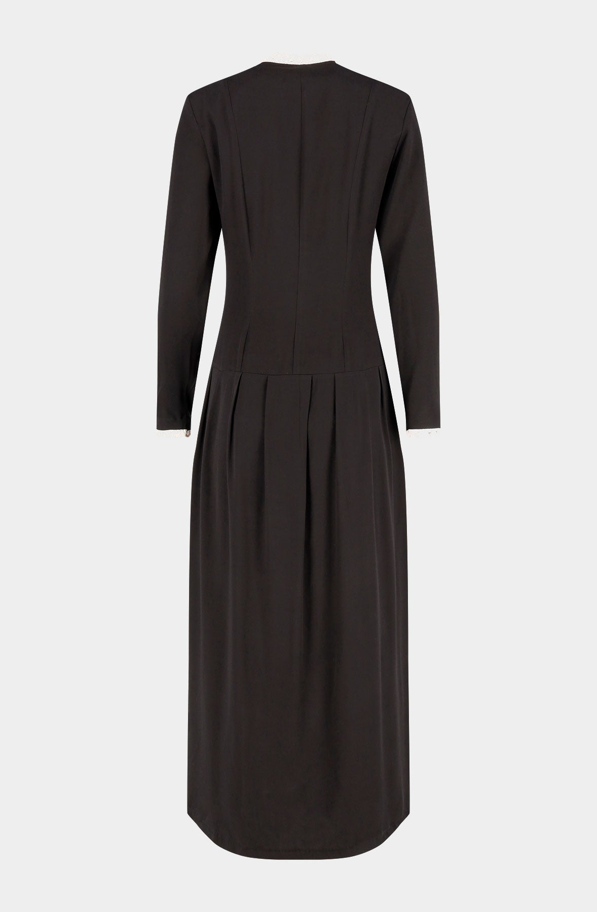 Viscose long dress with lace