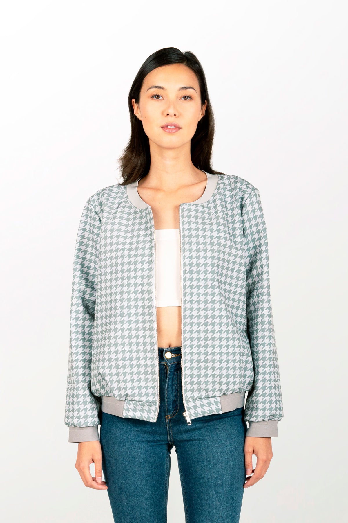 Bomber houndstooth