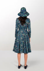 Midi dress with raglan sleeves