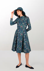 Midi dress with raglan sleeves