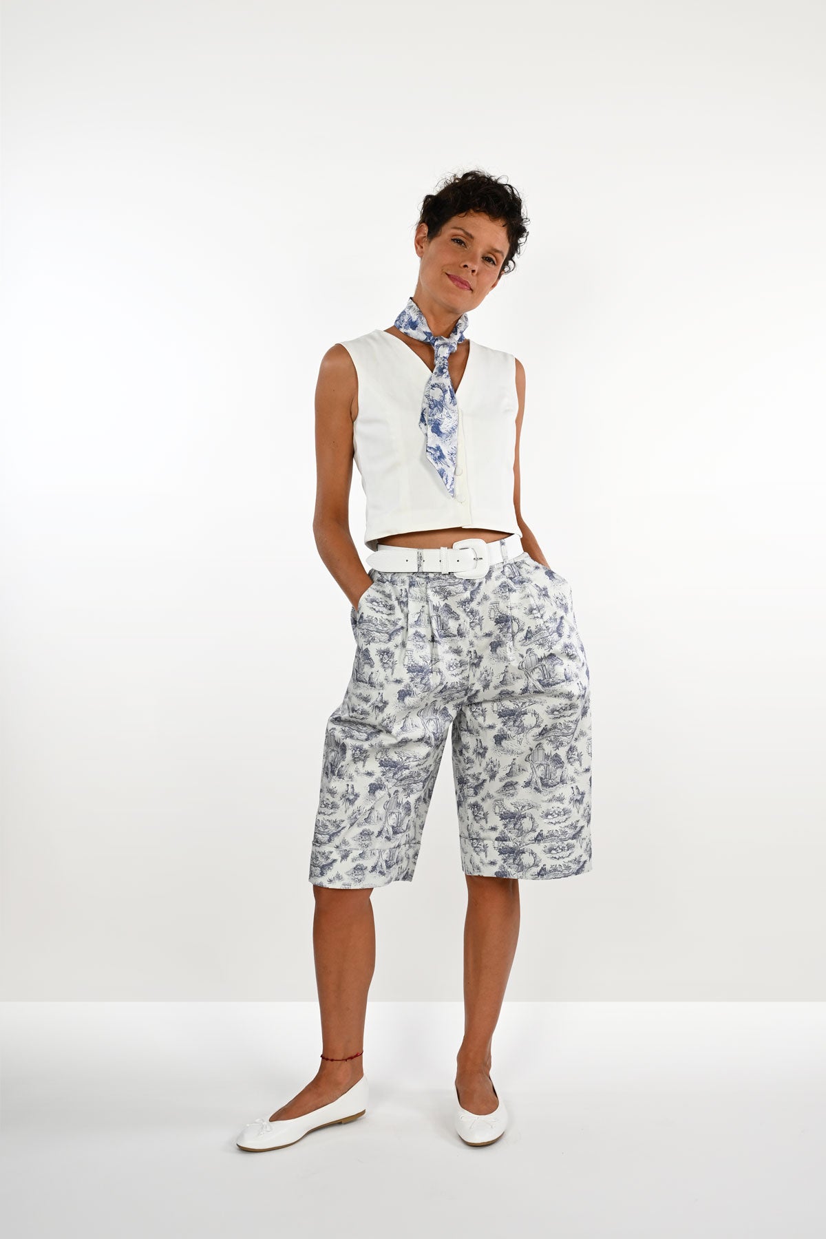 Organic cotton baggy bermuda