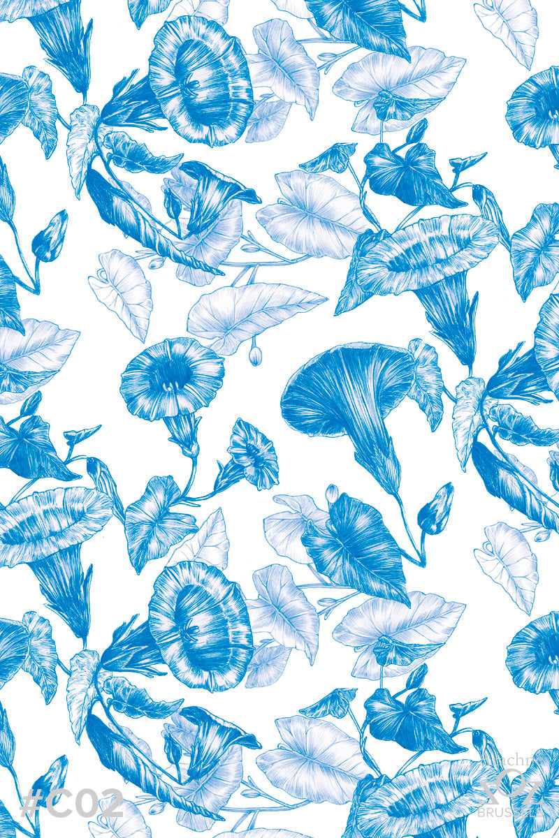 Blue trumpets pen cotton dress