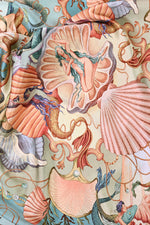 Silk scarf 90 "Seashell"