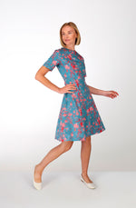 Faded flowers cotton dress