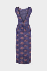 Flowers ornaments silk dress