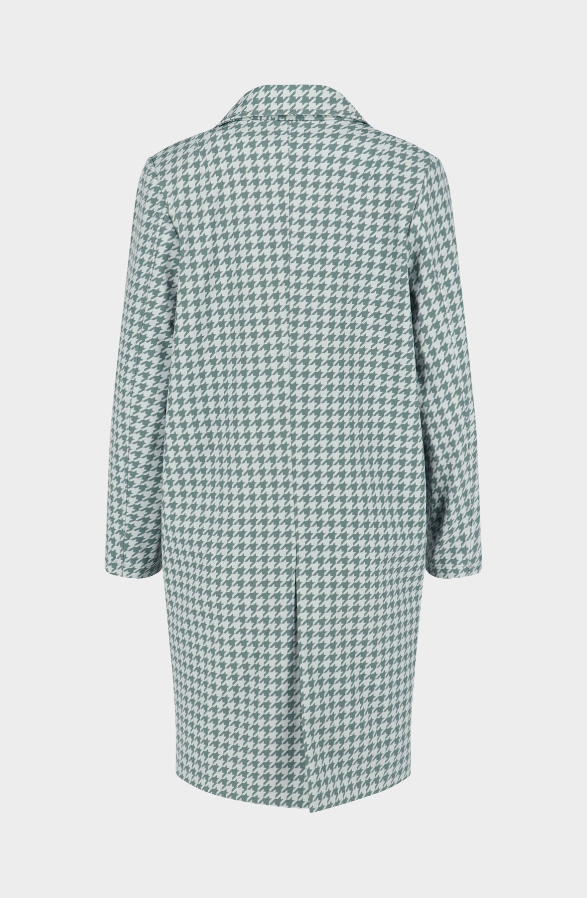 Grey houndstooth polyester waterproof coat