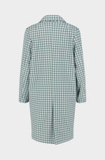 Grey houndstooth polyester waterproof coat