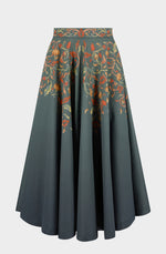Organic cotton green long skirt