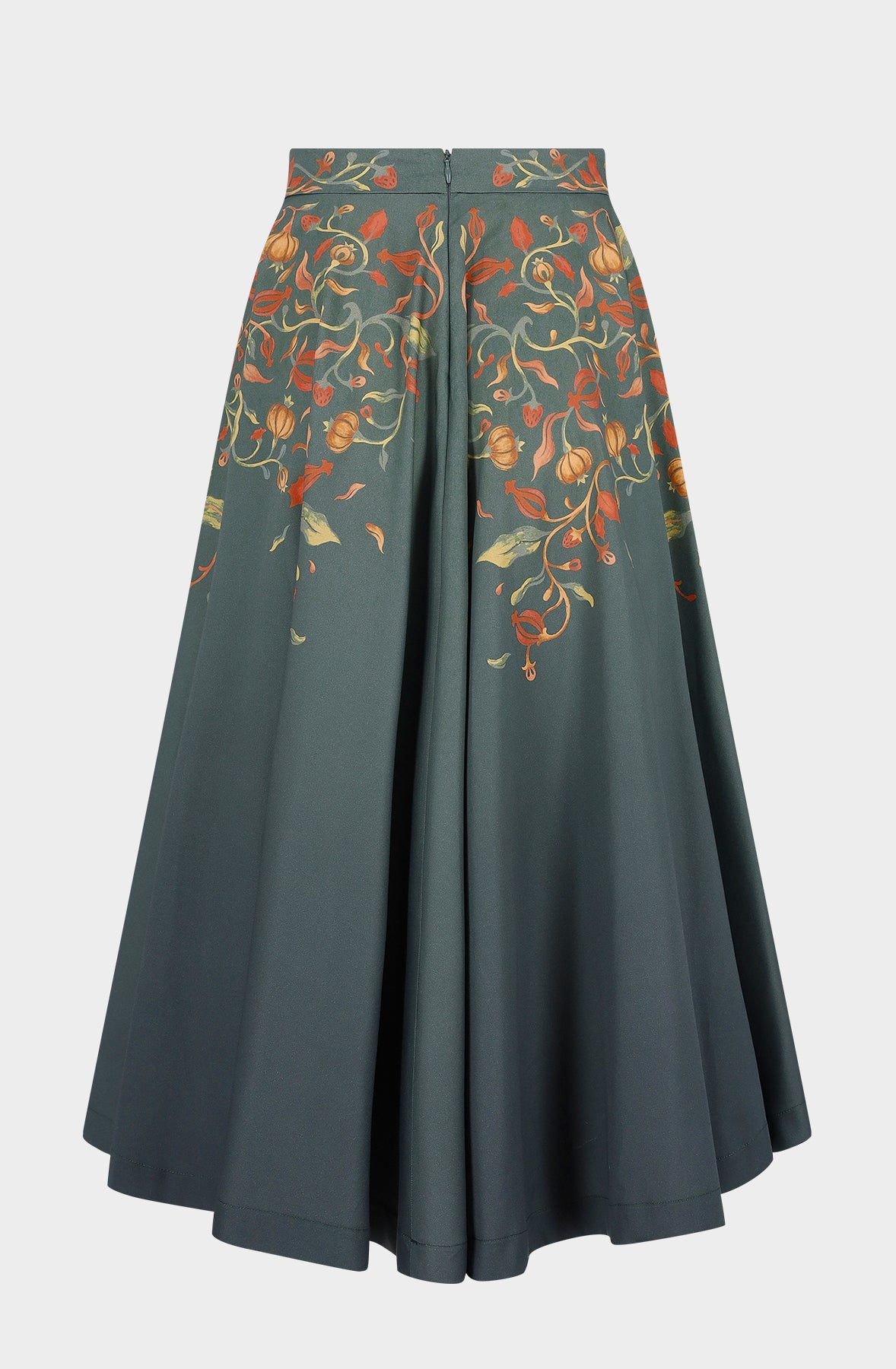 Organic cotton green long skirt
