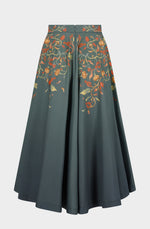 Organic cotton green long skirt