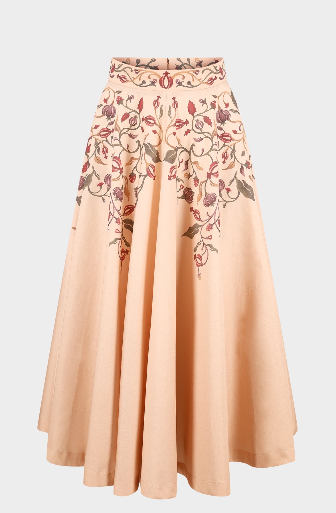Organic cotton cream long skirt