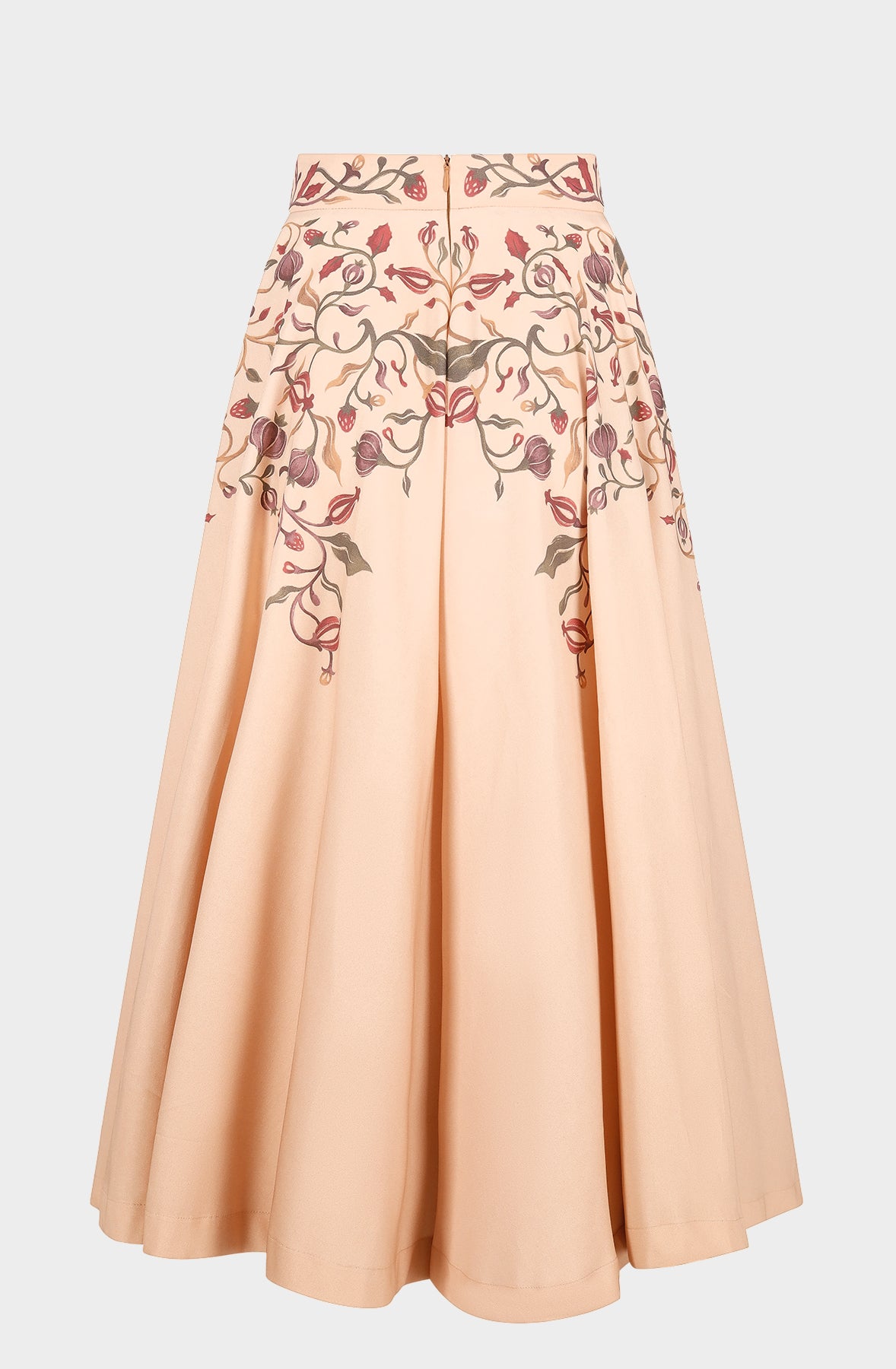 Organic cotton cream long skirt