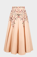 Organic cotton cream long skirt