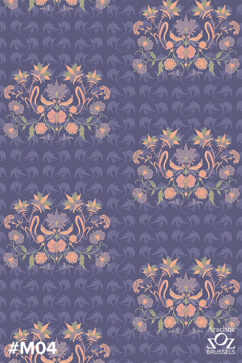 Flowers ornaments silk dress