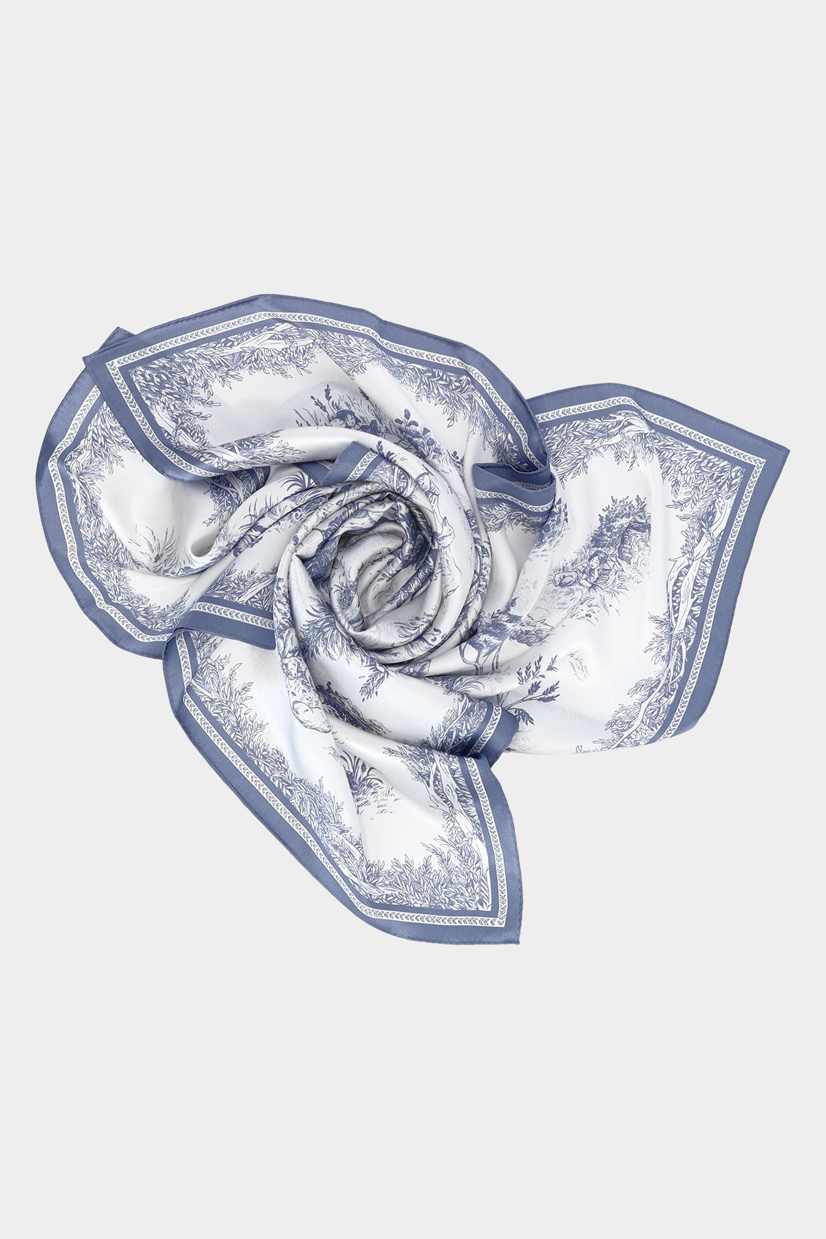 Silk Scraf 90 "Toile de Jouy"