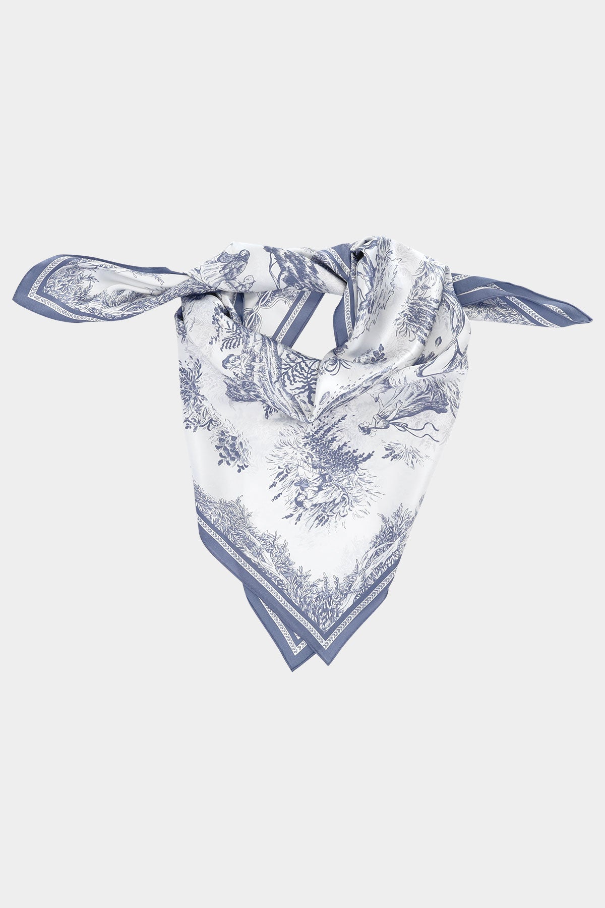 Silk Scraf 90 "Toile de Jouy"