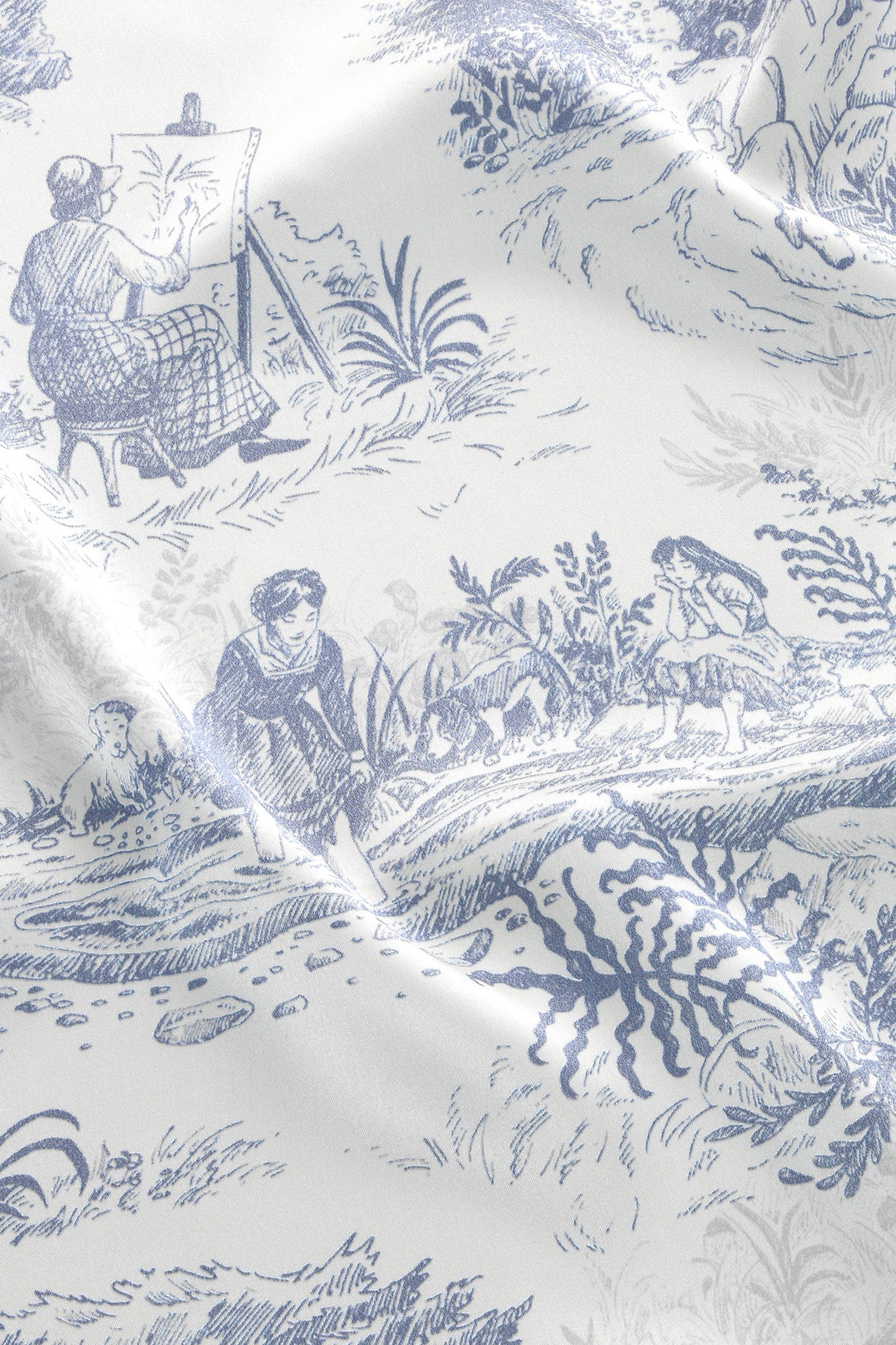 Silk Scraf 90 "Toile de Jouy"