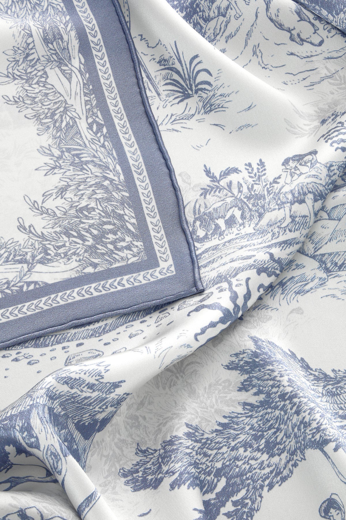 Silk Scraf 90 "Toile de Jouy"
