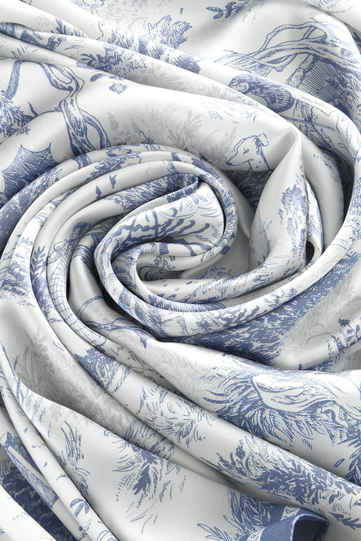 Silk Scraf 90 "Toile de Jouy"