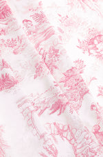 Silk Scraf 90 "Toile de Jouy" Pink