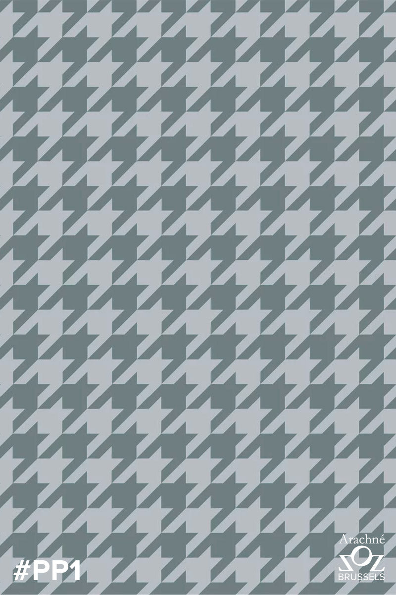 Grey houndstooth polyester waterproof coat
