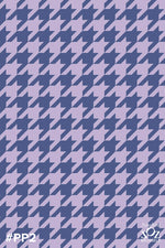 Blue houndstooth polyester waterproof coat with hood