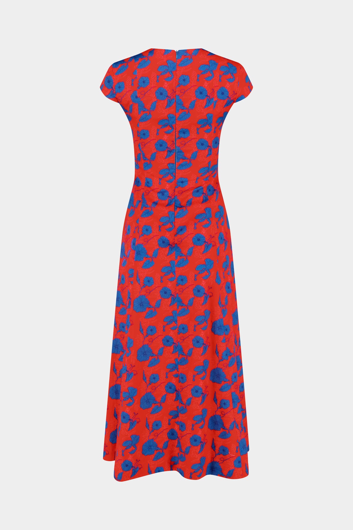 Poppy flowers cotton long dress