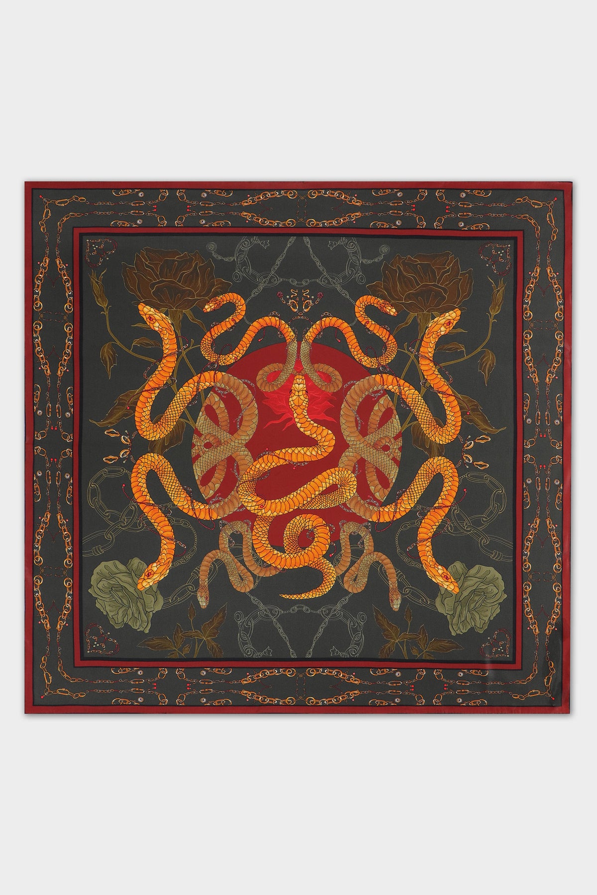 Foulard en soie 90 "Année chinoise du serpent"