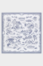 Silk Scraf 90 "Toile de Jouy"