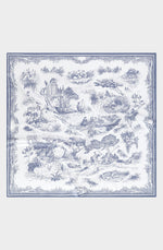 Silk Scraf 90 "Toile de Jouy"