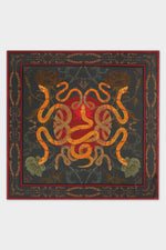 Foulard en soie 90 "Année chinoise du serpent"