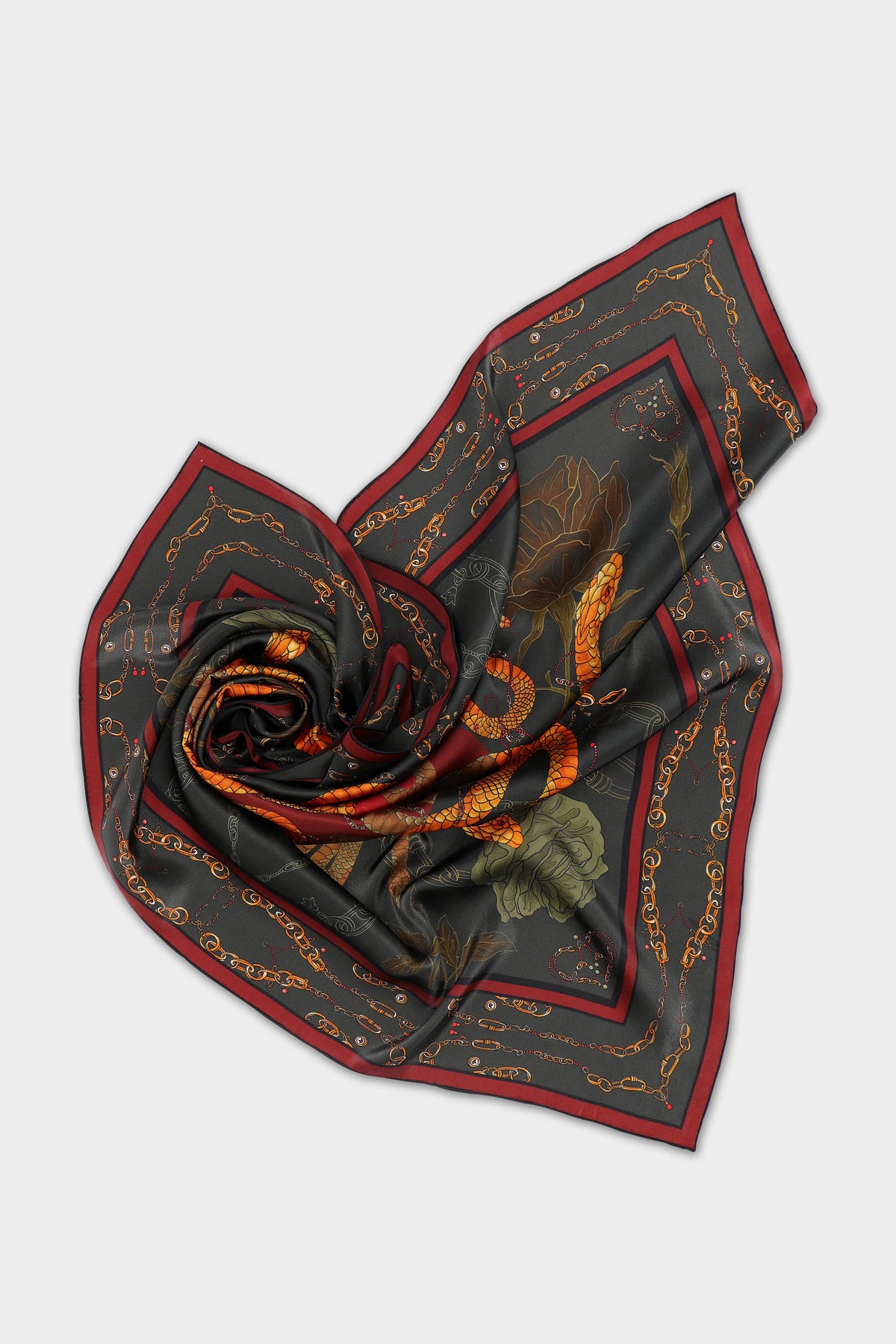Foulard en soie 90 "Année chinoise du serpent"
