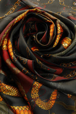 Foulard en soie 90 "Année chinoise du serpent"